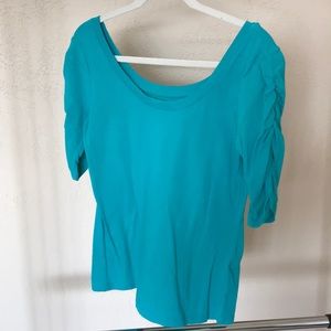 New York & Company Ruffle Sleeve Top